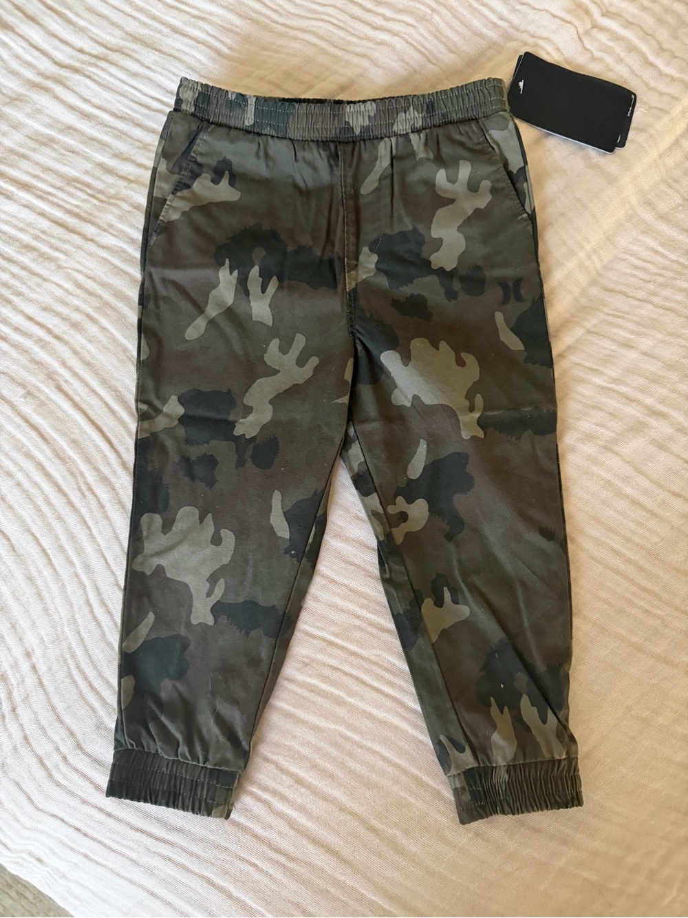 Hurley Boys Camo Joggers - Green & Olive 24M